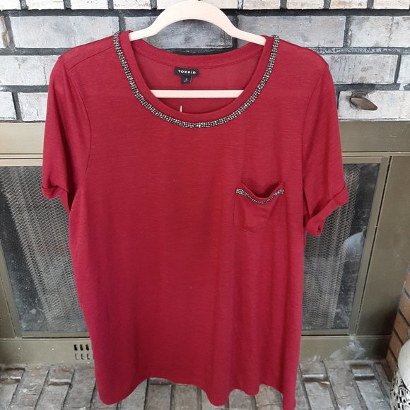 Deep Red Top - Picture 1 of 4